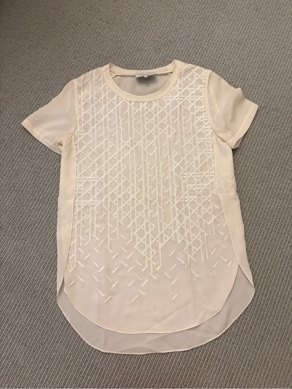 3.1 Philip Lim Embroidered Silk Top- Cream